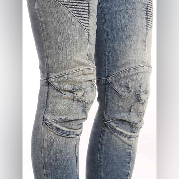 Pierre Balmain Low-Rise Distressed Skinny Leg Jeans - Picture 15 of 15